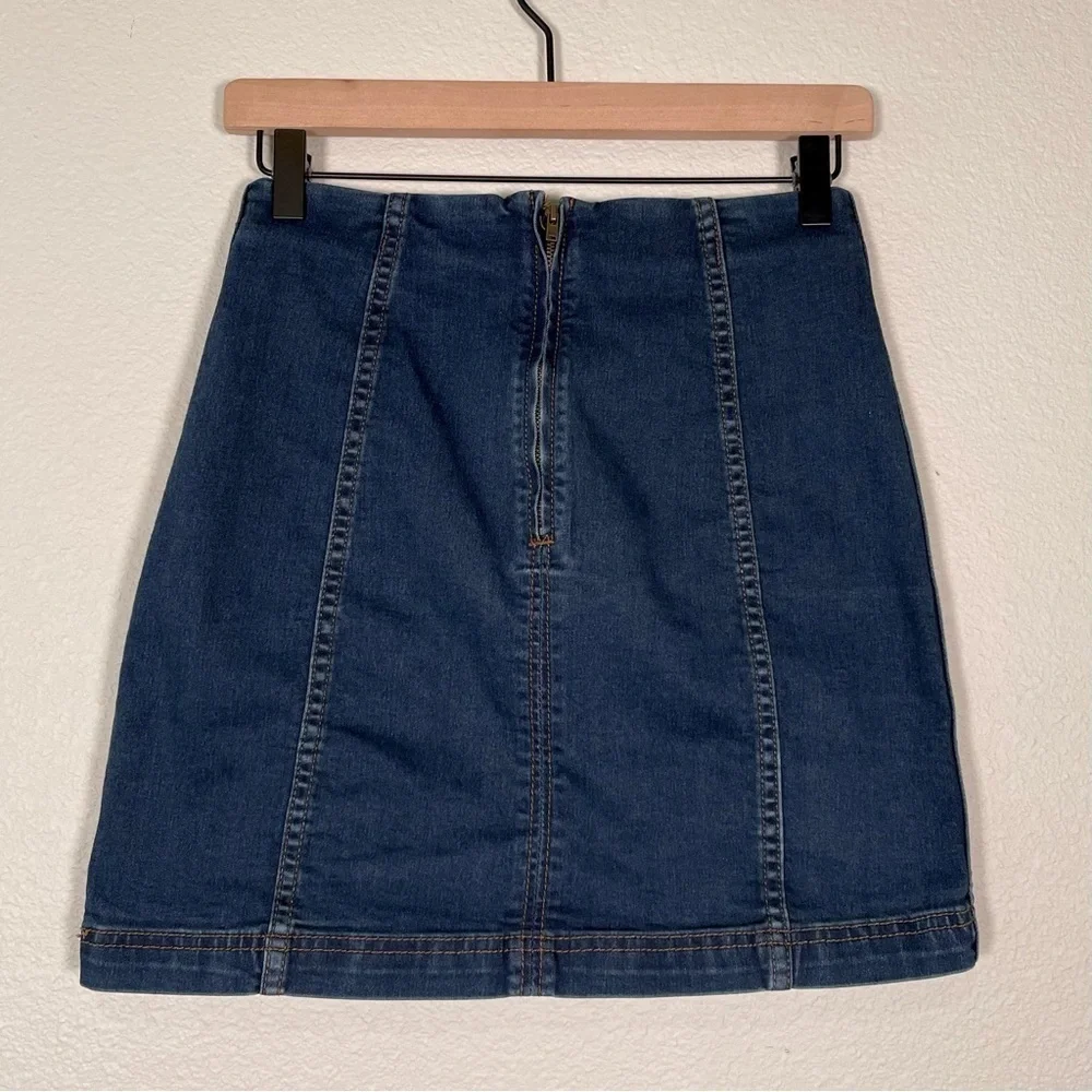 Free People Modern Femme Indigo Skirt - Picture 4 of 7